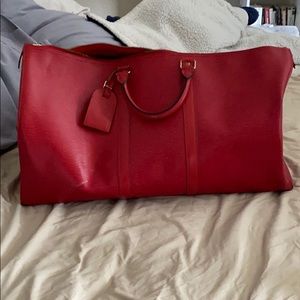 Red Epi Leather Keepall 50
